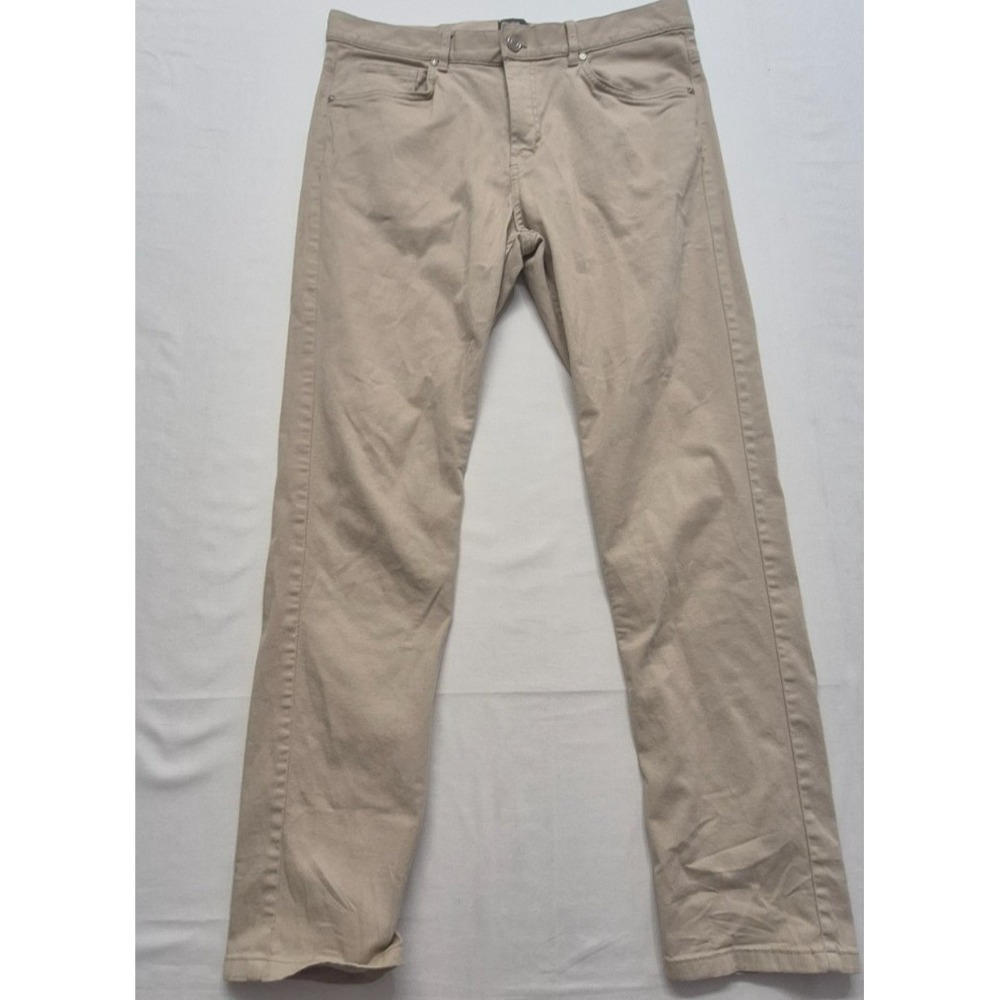 H&M Men's Slim Fit Khakis chino Pants 33x32 flat‎ front stretch Cotton